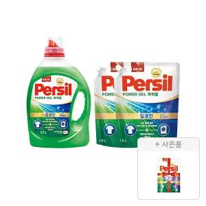 퍼실 파워젤 드럼/일반 겸용 액체세제 2.7L, 1개+리필 1.8L, 2개+증정(파워젤 라벤더듀얼  파우치 300mL, 1개)