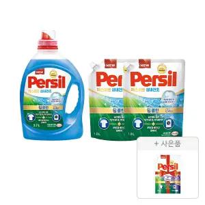 퍼실 엑스퍼트 실내건조 2.7L, 1개+리필 1.8L, 2개+증정(파워젤 라벤더듀얼  파우치 300ml, 1개)