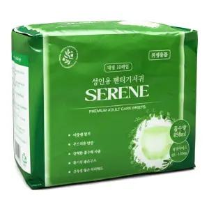 세린 성인용기저귀 팬티형 실속형 대형 10px4팩 / 남녀공용 성인기저귀