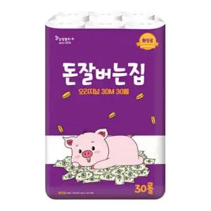 삼정펄프 돈잘버는집 3겹 30m 30롤 1팩 /집들이/화장지/휴지