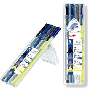 스테들러 오피스 34 SB4 화인라이너/볼펜/샤프/형광펜 필기구 멀티 세트 단체 스티커 라벨 인쇄 30개 이상 가능