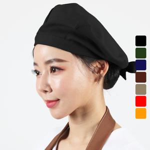 CA70 리본 베레모 주방모자 조리 카페 커피숍 위생모