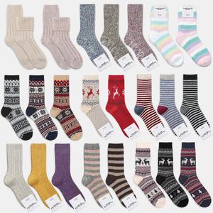 국산 남여 따뜻한 겨울양말 수면 방한 램스울 니트 캐시미어 앙고라 윈터삭스 자카드 크리스마스