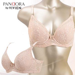 [판도라바이비비안] VBR7079 플라워 패턴 와이어 브라