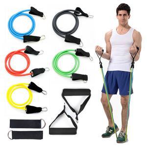 M 세트 고무 튜브 요가밴드 튜빙밴드 필라테스 로프 단계별 저항 근력 고무 상체 헬스 운동 스트레칭