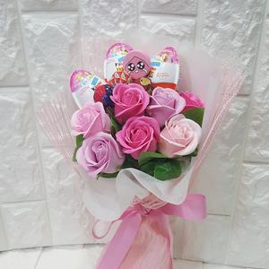 킨더조이 꽃다발(볼펜사은품)  사탕부케 재롱잔치 학예회 발표회 졸업 비누꽃
