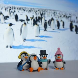 펭귄미니어쳐4개세트/테라리움피규어소품/미니정원DIY