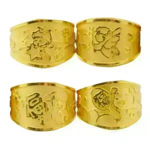 [아울골드] 1.875g 3.75g 캐릭터돌반지(왕자 천사 강아지 돼지) 돌선물 순금돌반지+쇼핑백 아기돌반지