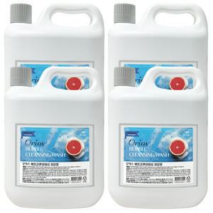 오릭스 버블 클렌징워시 거품비누 자몽향 4.1Kg x 4개 대용량 리필용 핸드워시 액상 손세정제