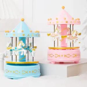 인테리어 회전목마 오르골 뮤직박스 태엽 멜로디박스