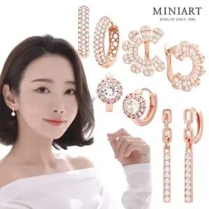 14K 골드필드 핀 데일리 원터치 링 로즈골드 귀걸이 균일가 15,900원