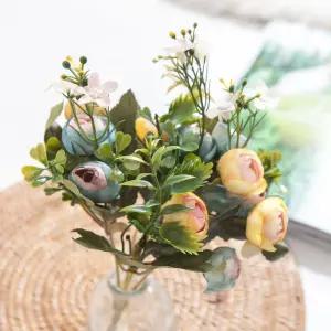 [2개 구매시 1개 추가] 라넌큘러스 조화 엔틱 부쉬 30cm 2컬러 인테리어 꽃 장식 소품 촬영 꾸미기