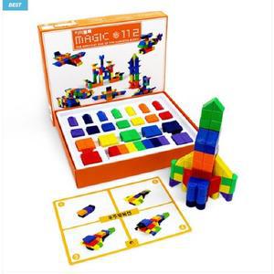 매직큐브믹스 112P 돌볼교실블록 자석큐브 수업용세트
