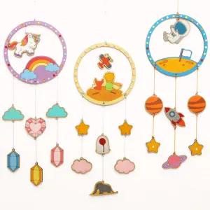 모빌 만들기 세트 DIY 키트 어린이 우드 팬시 재료 컬러링 드림캐쳐 어린왕자 고래 우주 초등 돌봄 센터