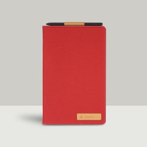 베토벤 갤럭시탭 S6 라이트 lite 천연가죽 레드 스탠딩 케이스 SM-P610, SM-P615