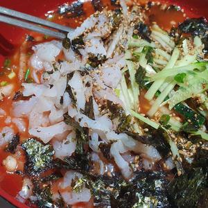 자연산 포항 가자미물회 세트(회+육수+야채세트+아이스박스)