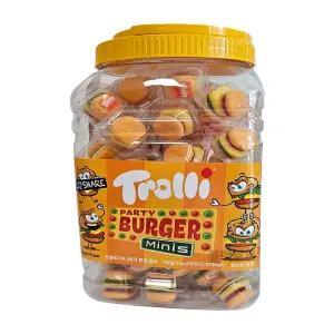트롤리 미니버거 모양 젤리 900g 대략 90개입 버거모양 젤리 햄버거젤리 트롤리젤리