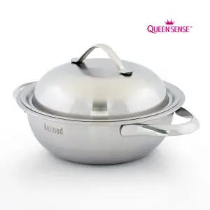 퀸센스 리파인드 IH 인덕션겸용 포스에스디 스텐냄비 찜기포함 웍냄비 20cm