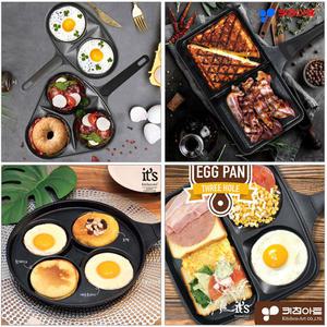 키친아트 인덕션 에그팬 2구 3구 4구 계란 달걀 후라이팬 그릴팬 스테이크팬 토스트팬 캠핑 그리들