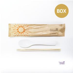 일회용 햇살수저세트 1박스(500개입) 숟가락 젓가락 개별포장
