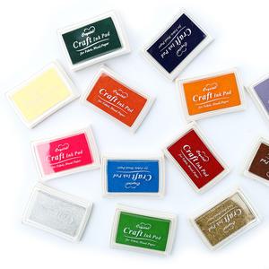 빅 15색상 스탬프 패브릭 잉크패드 세트 핑거프린트 컬러도장패드