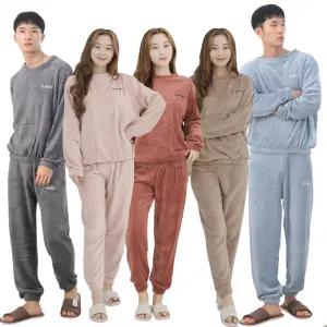 여성 무지 천사 밍크 수면 잠옷 바지 큰사이즈 잠옷 남성 겨울 밍크  여자 주니어 상의 하의 수면