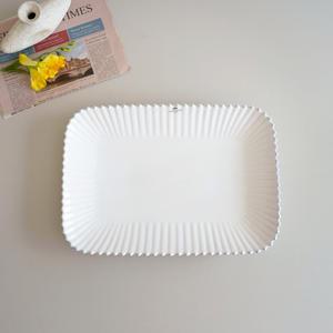 코스타노바 펄화이트 직사각서빙접시 40cm