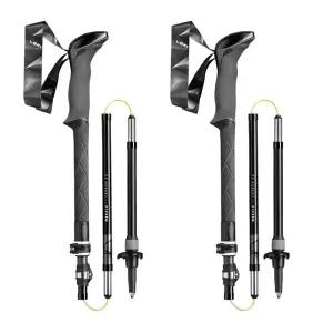 레키 마카루 FX 카본 AS 블랙 접이식 5단 접이식 등산스틱 충격흡수 경량 지팡이