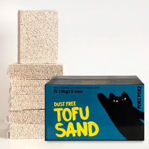 고양이모래 응고형 두부모래 먼지없는 콩비지입자 7L(3kg) 6개