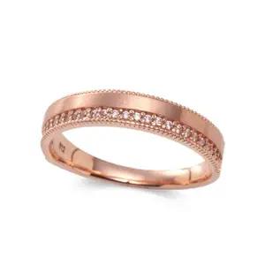 14K 심플 볼볼라인 큐빅 반지 NPW25978