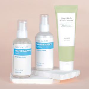 누리촉촉 클렌징 3종세트(스킨 로션 폼클렌징) 지성 피부 청소년 여드름 녹삼초