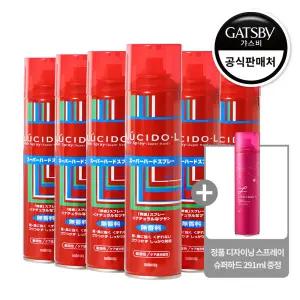 헤어스프레이 슈퍼하드 293ml 6개 + 디자이닝 스프레이 슈퍼하드 291ml