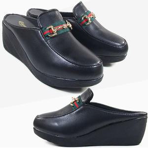 [뮤즈몰] C25 / 가을&겨울 6cm통굽 여성 웨지슬리퍼/사무실/실내/뮬/블로퍼/기모/웨지힐/신발/구두