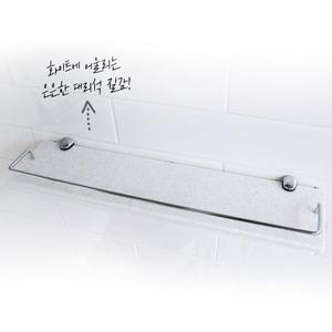 [또바기몰]S 화이트 인조대리석 욕실 일자선반 벽부착형 유리선반 욕실정리 수납선반