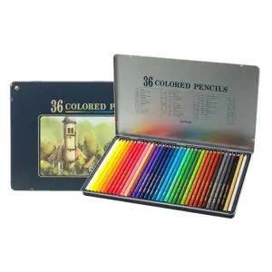 문화연필 전문가용 유성 색연필 넥스프로 36색 색연필 틴케이스