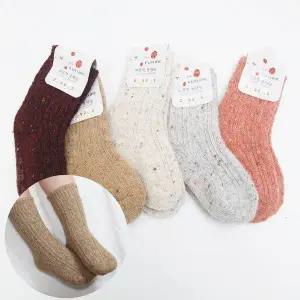 [보리보리/지앤](무배)유아아동양말 j울링크스 2번 핑크포함 5족세트 아기남아여아 따듯포근한가을겨울