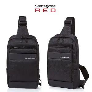 [쌤소나이트레드][정품] 쌤소나이트 ASSEL 슬링백/블랙/남여 슬링백 여행 나들이 가방 국내AS