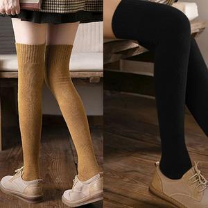 기모 오버니삭스 무지 반스타킹 필라테스양말 롱삭스