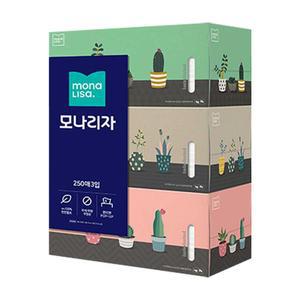 프리미엄 미용 각티슈 2겹 250매 3개입x2팩 갑티슈 사각티슈 휴지 티슈 사각휴지 곽휴지