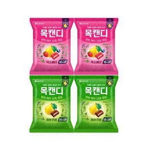 롯데웰푸드 목캔디(리뉴얼) 허브봉 217g, 2개 + 믹스베리봉 217g, 2개
