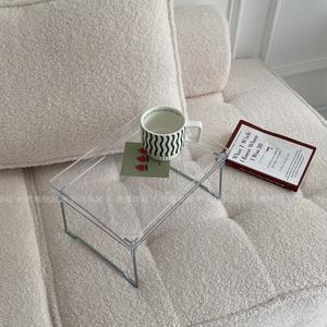 접이식미니투명책상 카페 선반 스탠드 원룸 아크릴 모던 독서 사이드 액자테이블 폴딩테이블