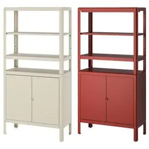 이케아 KOLBJORN 콜비에른 선반유닛+수납장 실내외겸용 80x37x161cm 장식장 진열장 정리 수납장