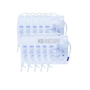 더블세이프 유린백 클립형 2000ml 10개 가주 소변주머니 노유량측정