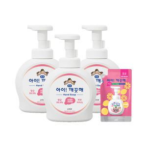 아이깨끗해 핸드워시 용기, 레몬, 490ml, 3개 + 리필, 200ml, 1개