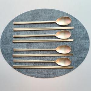 방짜유기 수저세트 4벌