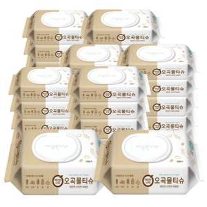 깨끗한나라 오곡 물티슈 캡형 100매 40팩