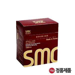 SMC침 스프링침 일회용침 멸균침 100쌈(1,000pcs) 수지침 국산침