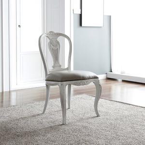 [피어젠]봄베이 프렌치 엔틱 1인용 화이트 빈티지 식탁 의자