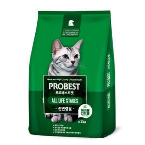 프로베스트 고양이사료 헤어볼 전연령, 2kg, 1개