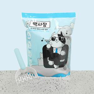 백사장 부드러운 고양이모래 하얀 천연 벤토나이트모래 무향 6kg x 2개